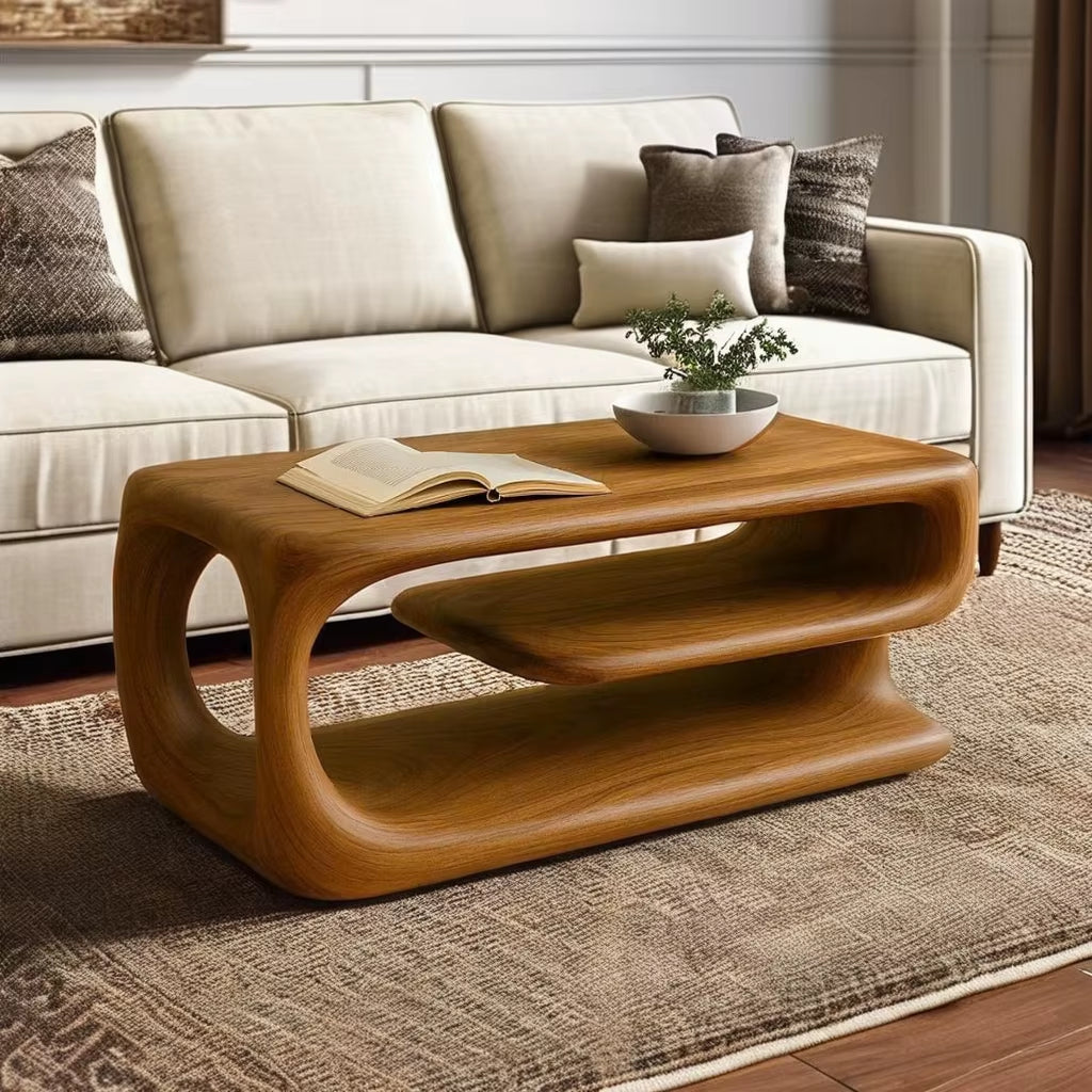 Vietnam Solid Wood Coffee Table Customized Size Furniture Decor Unique Design Low MOQ Table Home Furniture Solid Wood