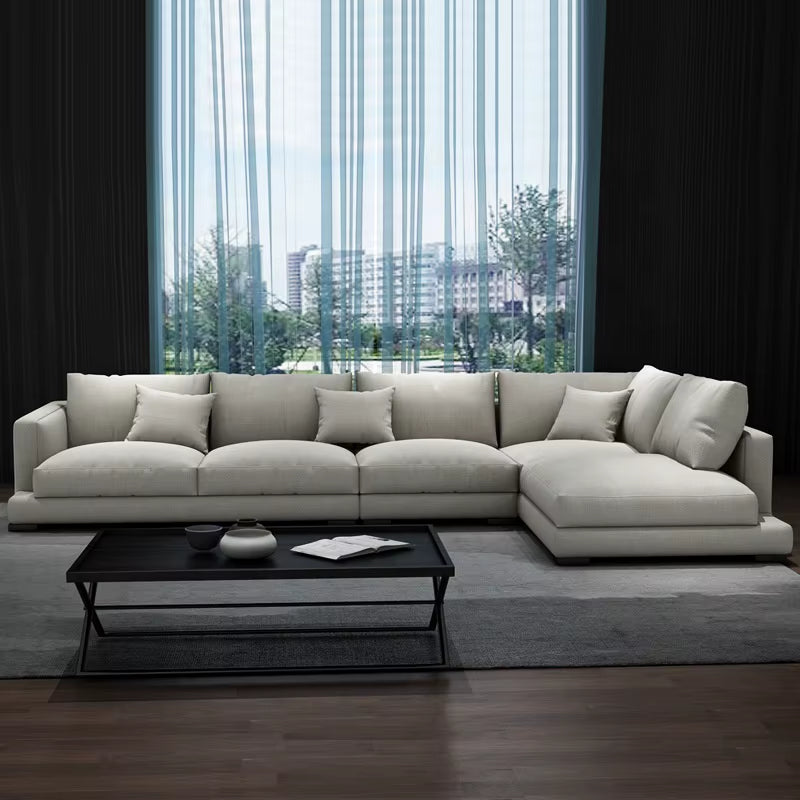 Modern Luxury Deep White Sectional 7 Seater Right/Left Arm Large Corner Sofa Set Furniture Convertible Modular Living Room Sofas