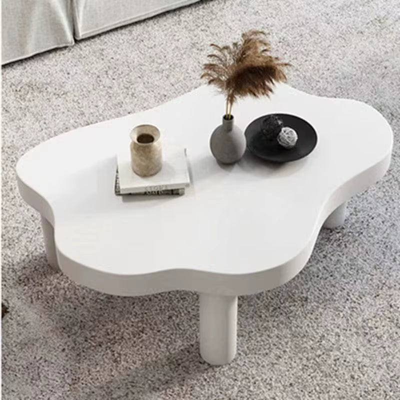 60X35X40CM Simple and Modern Cream Tea Table and Creative Table for a Small-Sized Solid Wood Home Living Room Dropshipping DDP