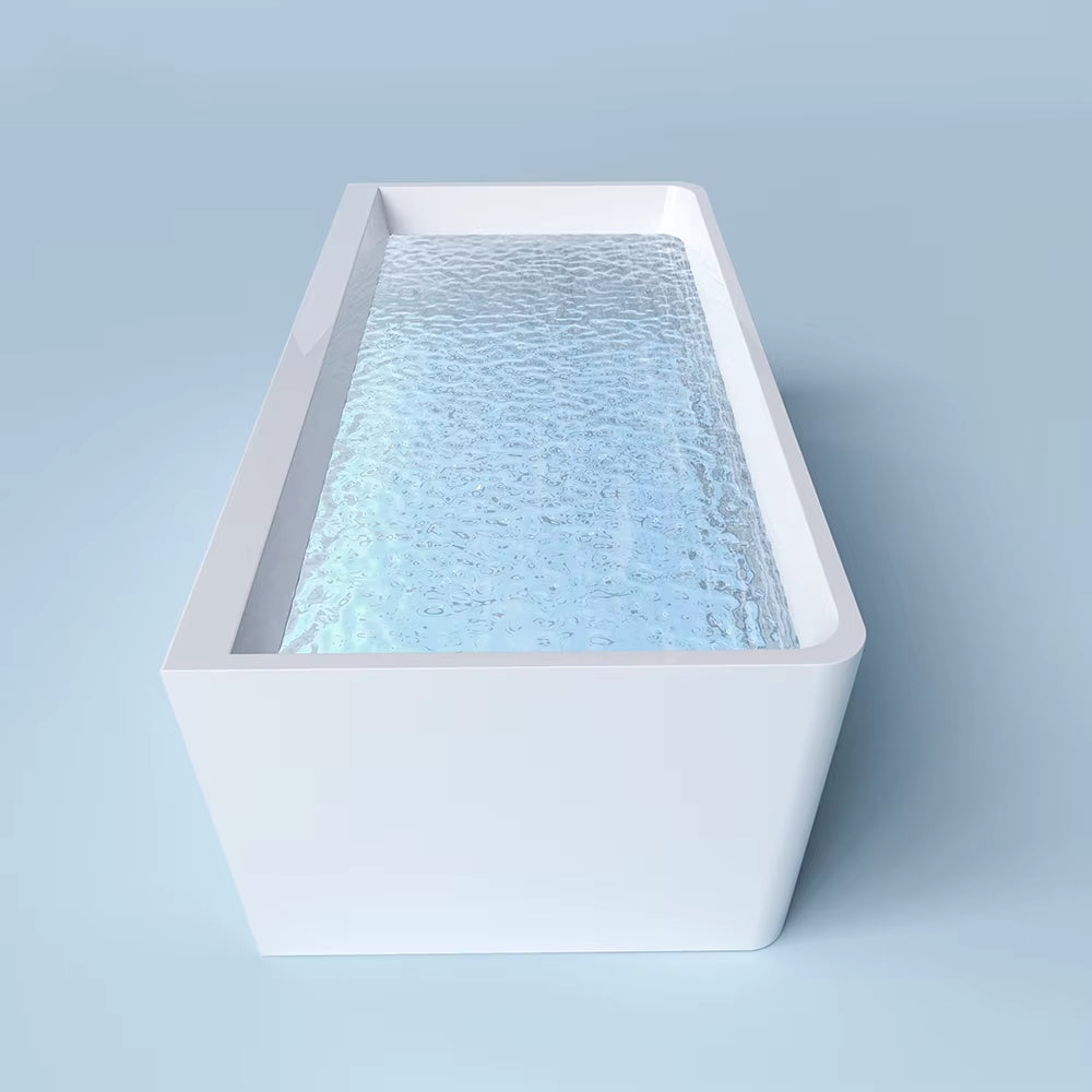 High Quality Cold Plunge Stone Acrylic Freestanding Spa Tubs Luxury Ice Bathtub for Adult