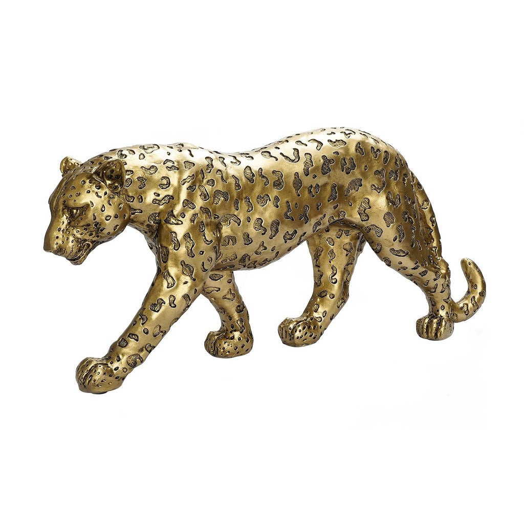 Cheetah Statue Home Decor Leopard Sculpture Resin Sitting Cheetah Figurine De...