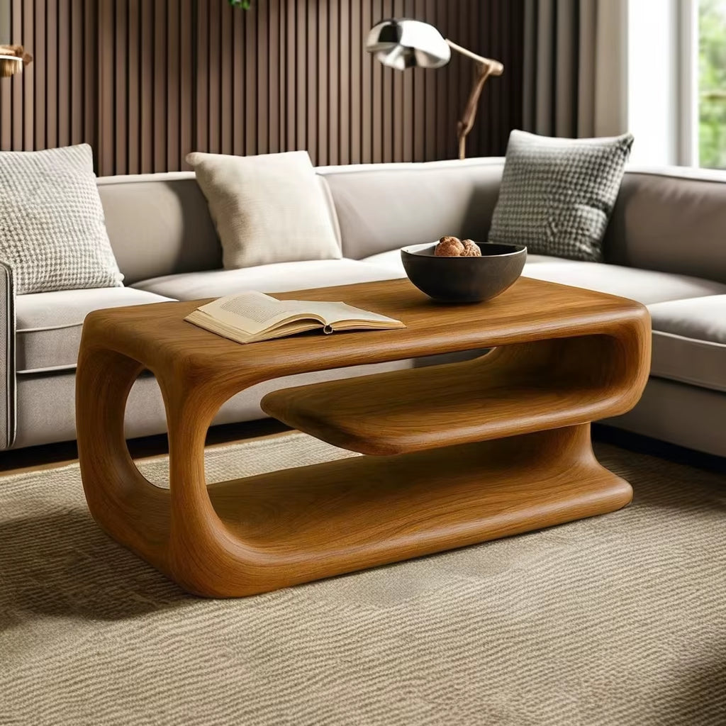 Vietnam Solid Wood Coffee Table Customized Size Furniture Decor Unique Design Low MOQ Table Home Furniture Solid Wood