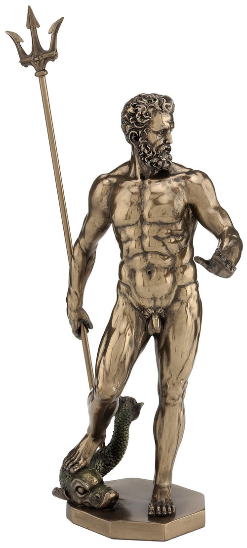 11.75 Inch Greek Figure Poseidon with Trident Decor Gift Objet D Art