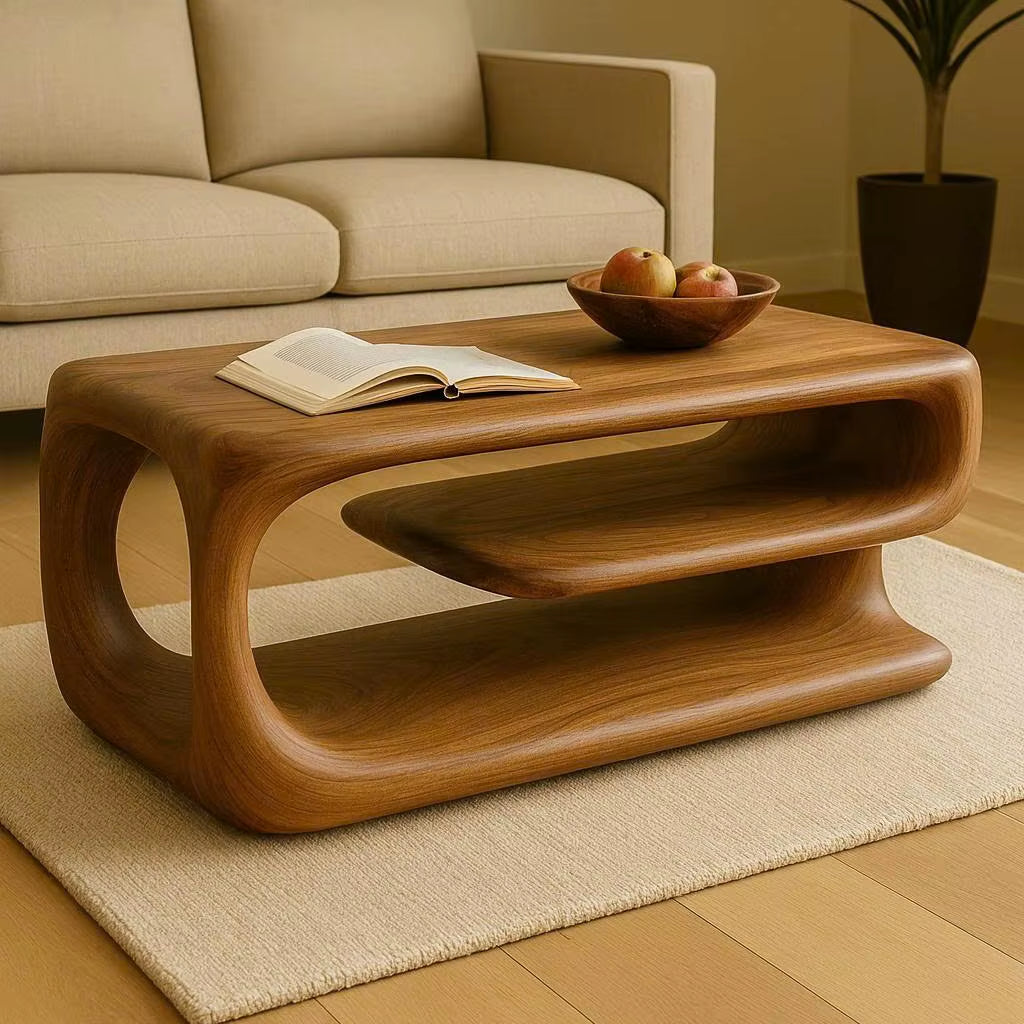 Vietnam Solid Wood Coffee Table Customized Size Furniture Decor Unique Design Low MOQ Table Home Furniture Solid Wood