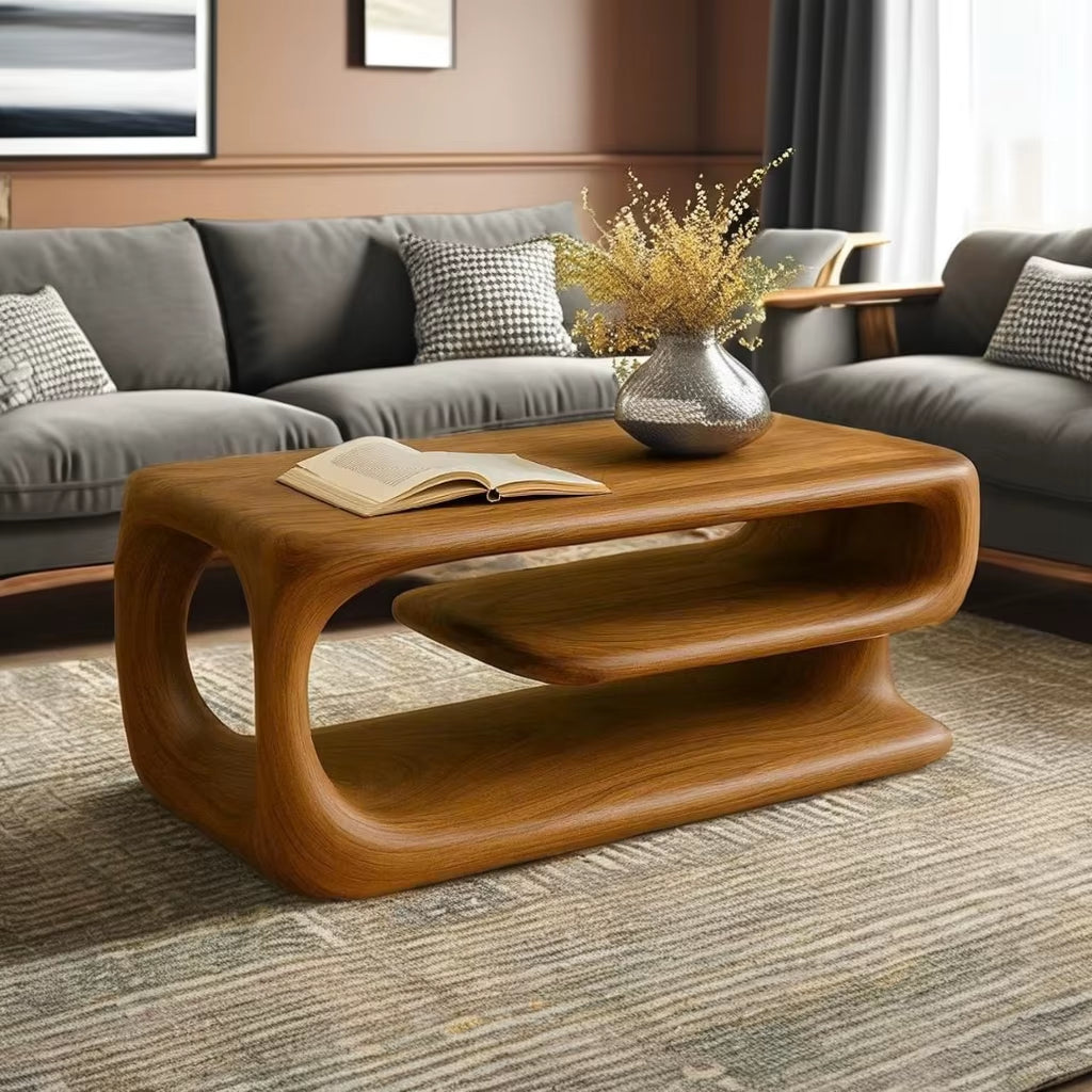 Vietnam Solid Wood Coffee Table Customized Size Furniture Decor Unique Design Low MOQ Table Home Furniture Solid Wood