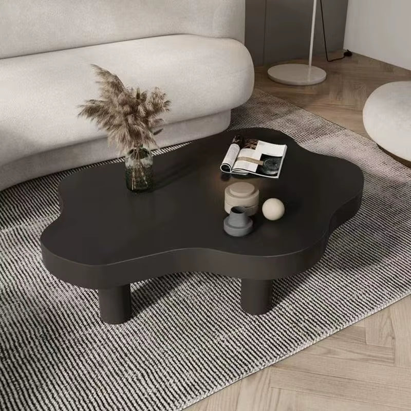 60X35X40CM Simple and Modern Cream Tea Table and Creative Table for a Small-Sized Solid Wood Home Living Room Dropshipping DDP
