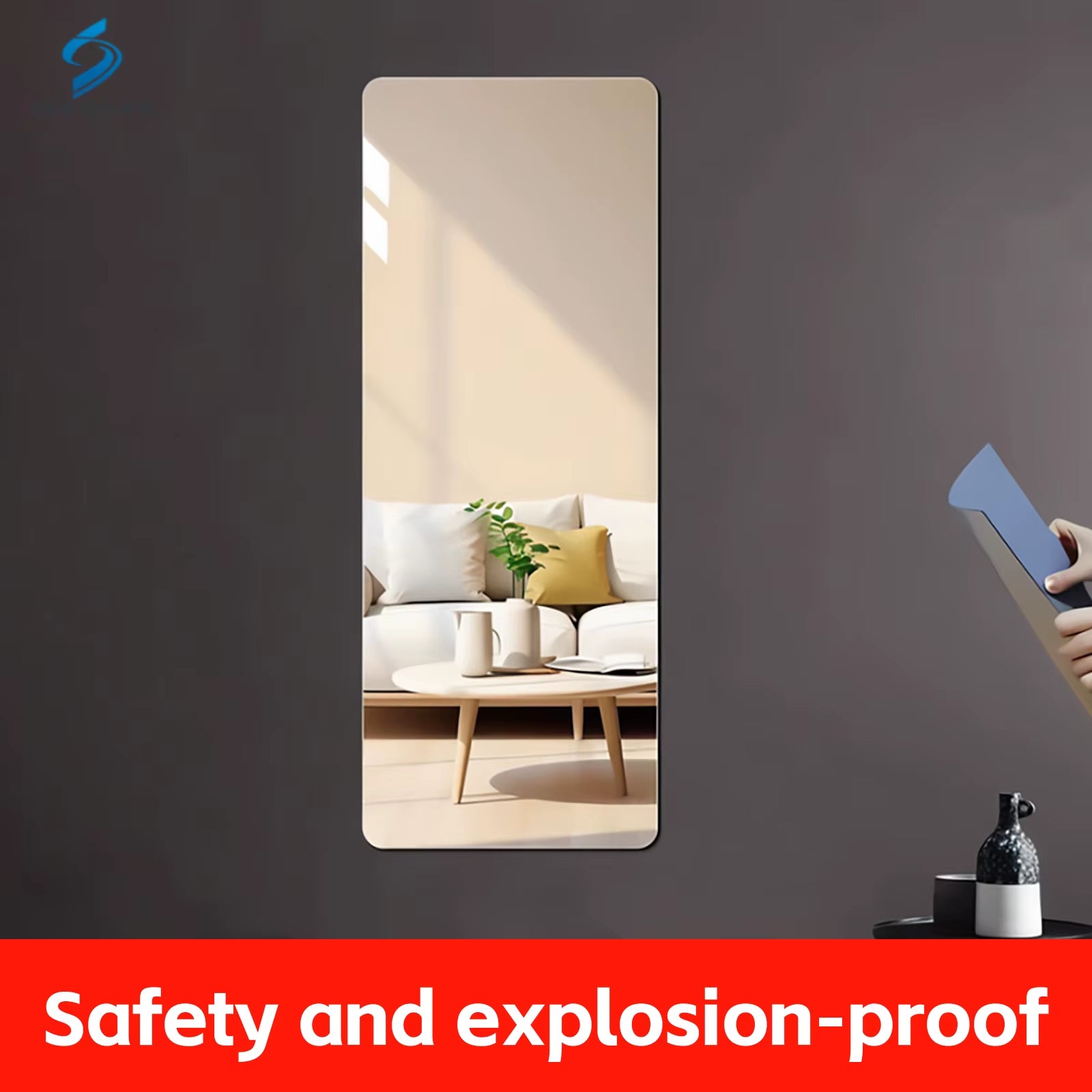 10Pcs 120*40Cm 3D Tree Branch Mirror Wall Sticker Home Decoration Waterproof Self Adhesive Mirror Surface Acrylic Wall Sticker