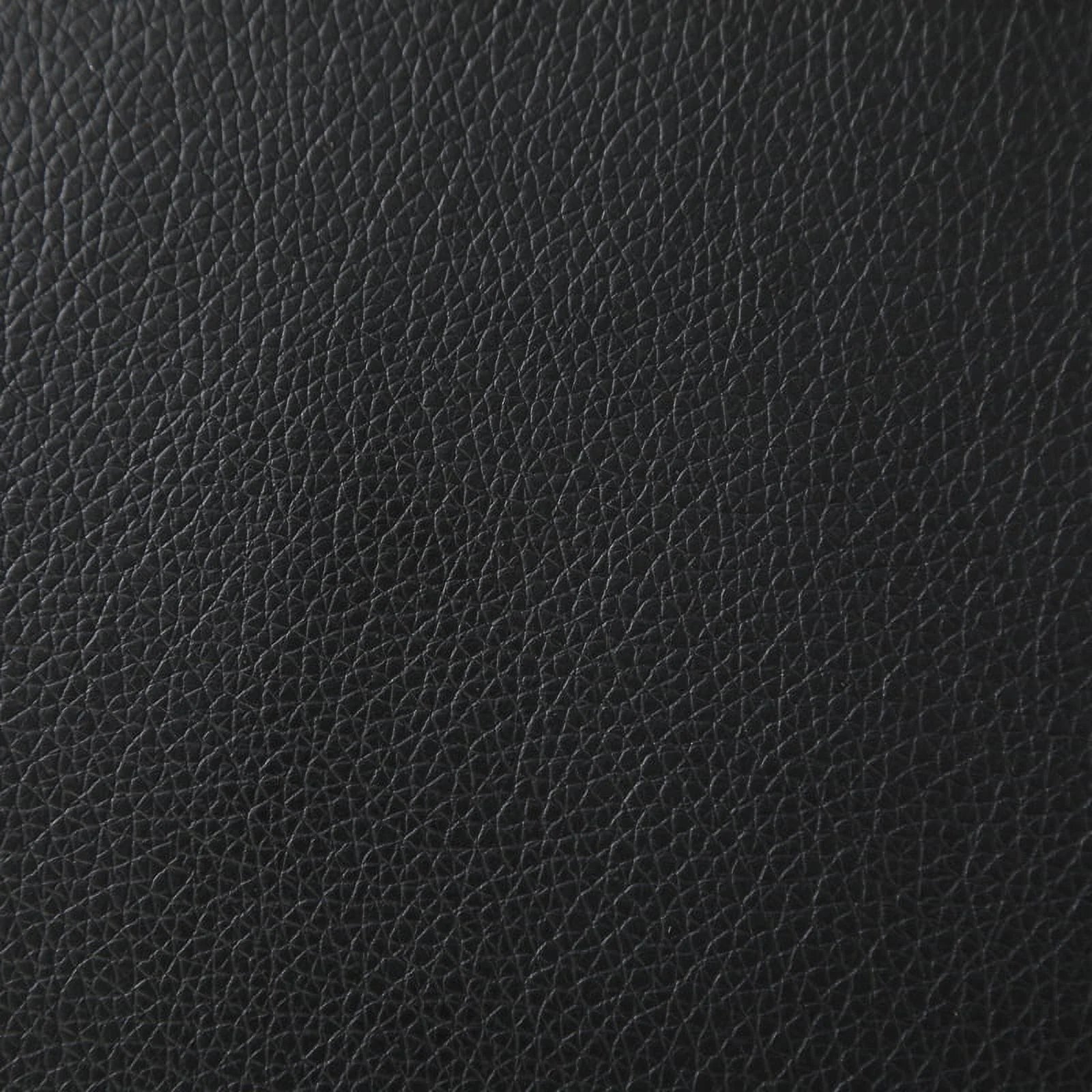 Semi PU Leather Sectional Sofa, L Shaped Couch, Sectional Sofa Set for Small Space Living Room, Black(Without Ottoman)