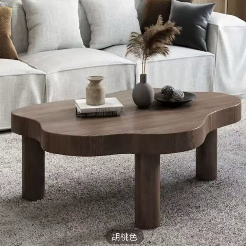 60X35X40CM Simple and Modern Cream Tea Table and Creative Table for a Small-Sized Solid Wood Home Living Room Dropshipping DDP
